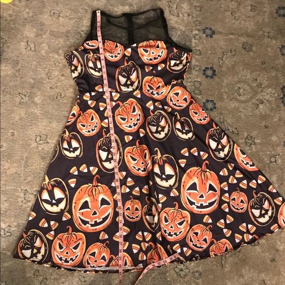 Spooky Halloween Angry Pumpkin Dress Size XL NWOT - Picture 4 of 6